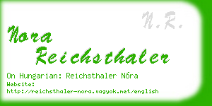 nora reichsthaler business card